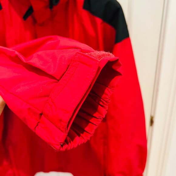 Vintage Colombia Pullover Anorak Jacket Coat Men’s L Red Blue Kangaroo Pocket - Picture 13 of 16